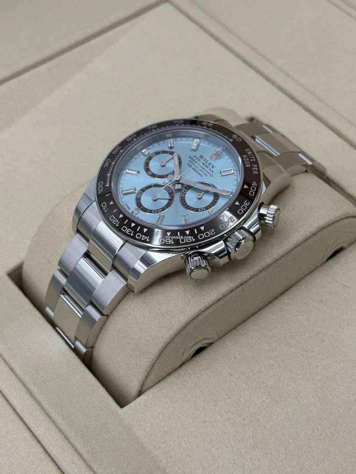 Rolex NEW 2025 Daytona 40mm 126506 Platinum Ice Blue Diamond Baguette Dial 5 Rolex NEW 2025 Daytona 40mm 126506 Platinum Ice Blue Diamond Baguette Dial