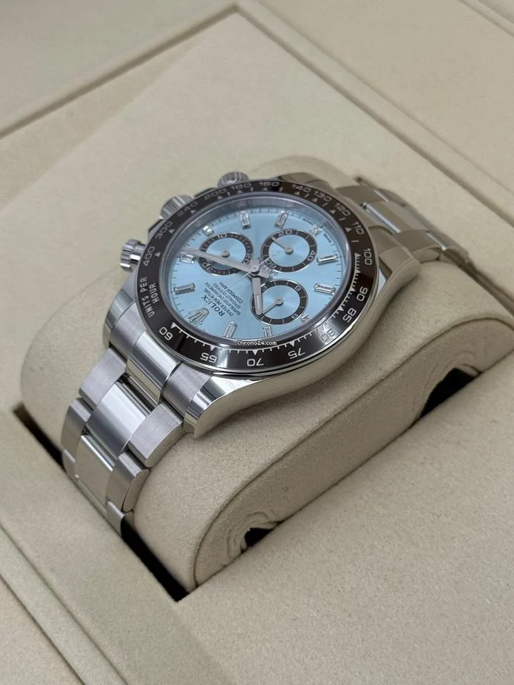 Rolex NEW 2025 Daytona 40mm 126506 Platinum Ice Blue Diamond Baguette Dial 7 Rolex NEW 2025 Daytona 40mm 126506 Platinum Ice Blue Diamond Baguette Dial