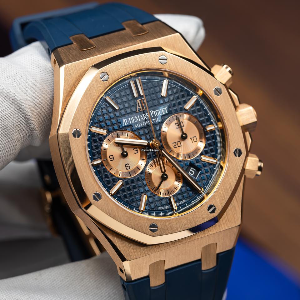 Audemars Piguet Royal Oak 41mm Rose Gold Blue Dial Chrono 26331OR.OO.D315CR.01