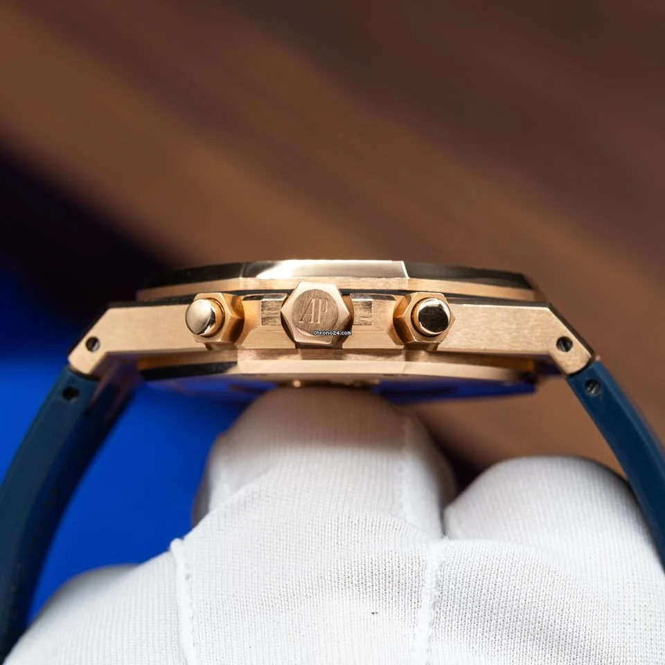 Audemars Piguet Royal Oak 41mm Rose Gold Blue Dial Chrono 26331OR.OO.D315CR.01 12 Audemars Piguet Royal Oak 41mm Rose Gold Blue Dial Chrono 26331OR.OO.D315CR.01