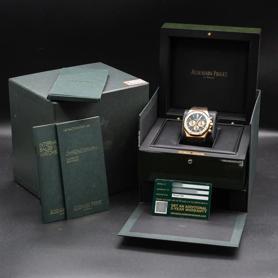 Audemars Piguet Royal Oak 41mm Rose Gold Blue Dial Chrono 26331OR.OO.D315CR.01 16 Audemars Piguet Royal Oak 41mm Rose Gold Blue Dial Chrono 26331OR.OO.D315CR.01