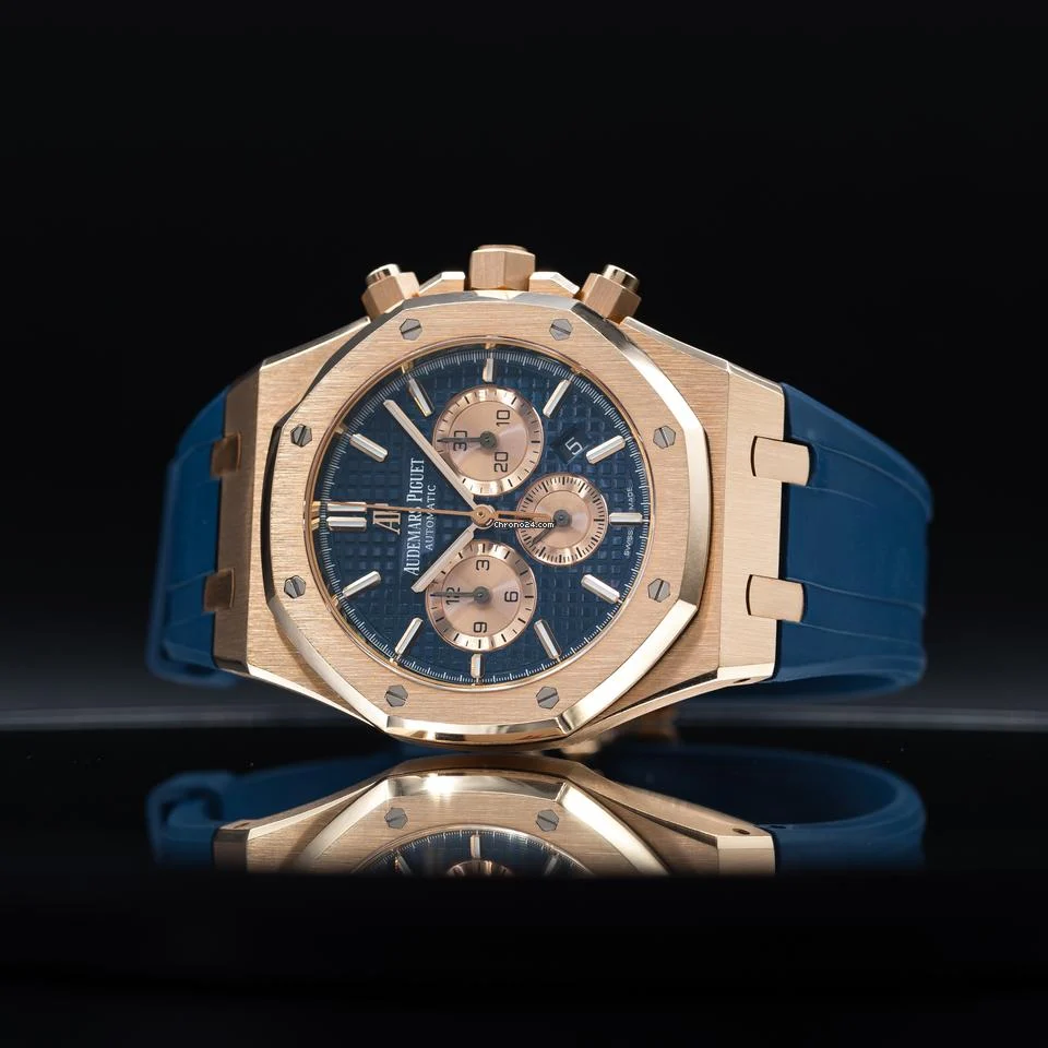 Audemars Piguet Royal Oak 41mm Rose Gold Blue Dial Chrono 26331OR.OO.D315CR.01
