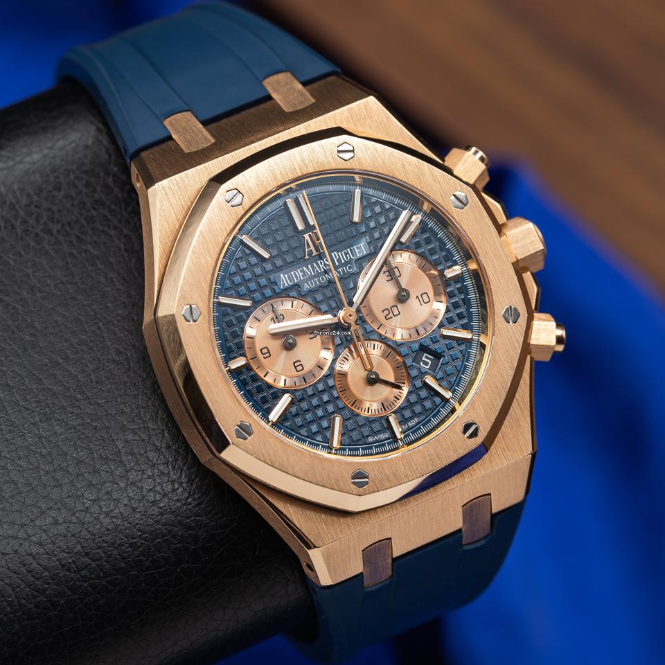 Audemars Piguet Royal Oak 41mm Rose Gold Blue Dial Chrono 26331OR.OO.D315CR.01 3 Audemars Piguet Royal Oak 41mm Rose Gold Blue Dial Chrono 26331OR.OO.D315CR.01