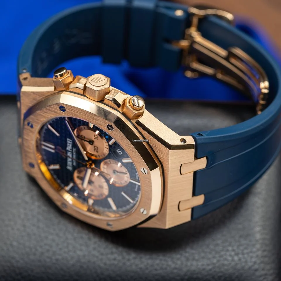 Audemars Piguet Royal Oak 41mm Rose Gold Blue Dial Chrono 26331OR.OO.D315CR.01 7 Audemars Piguet Royal Oak 41mm Rose Gold Blue Dial Chrono 26331OR.OO.D315CR.01