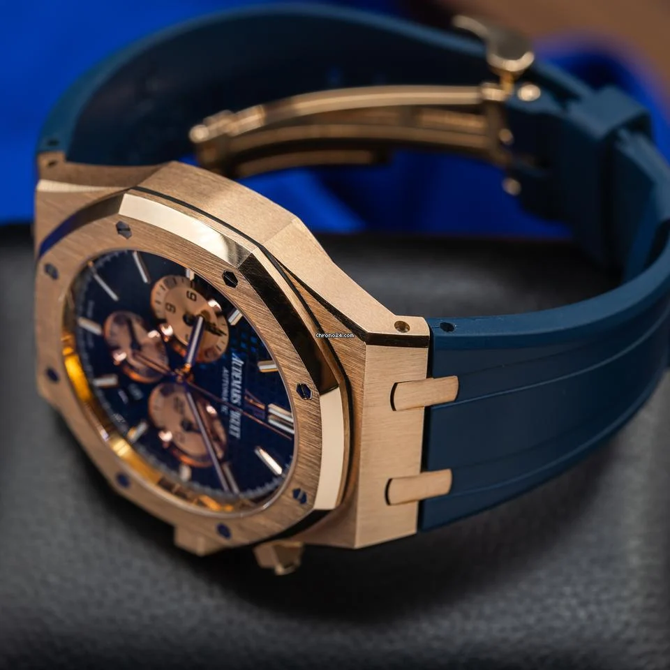 Audemars Piguet Royal Oak 41mm Rose Gold Blue Dial Chrono 26331OR.OO.D315CR.01 8 Audemars Piguet Royal Oak 41mm Rose Gold Blue Dial Chrono 26331OR.OO.D315CR.01