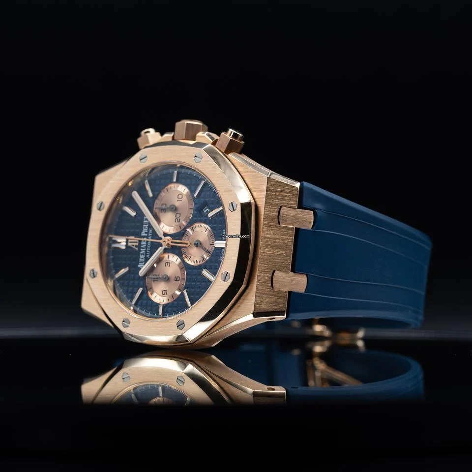 Audemars Piguet Royal Oak 41mm Rose Gold Blue Dial Chrono 26331OR.OO.D315CR.01 9 Audemars Piguet Royal Oak 41mm Rose Gold Blue Dial Chrono 26331OR.OO.D315CR.01