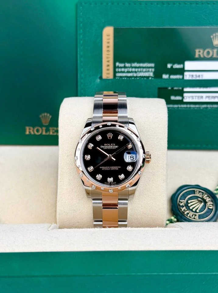 Rolex Datejust 31 2014 Like New 178341 Datejust 31 Black Diamond Domed Oyster