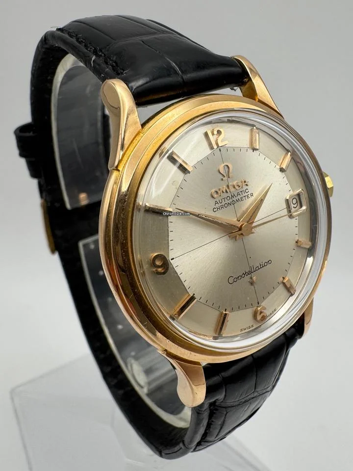 Omega Constellation 18K Rose Gold Silver Pie Pan Dial