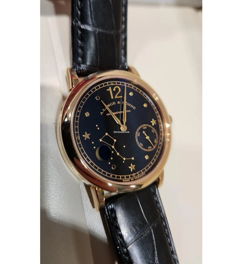 A. Lange & S?hne 1815 Moonphase Hommage to Emil Lange Rose Gold Limited 36mm NEW UNWORN FULL SET This watch has been in a safe since 2000. It is bran