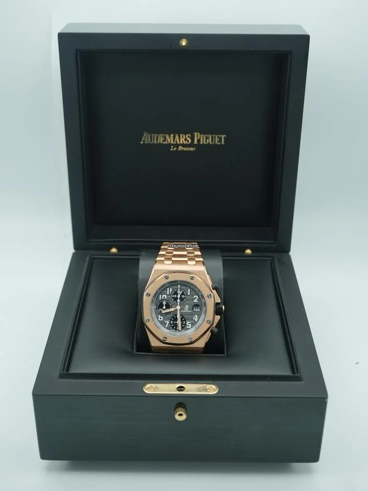 Audemars Piguet Royal Oak Offshore Chronograph Grey Dial 18K Rose Gold Bracelet 2003