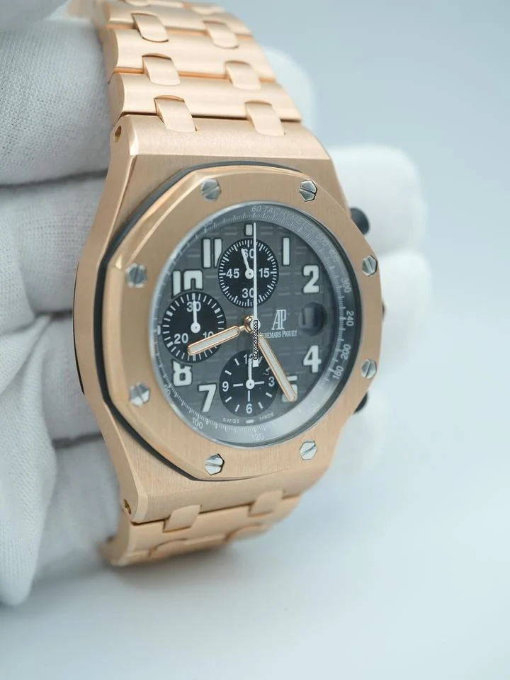 Audemars Piguet Royal Oak Offshore Chronograph Grey Dial 18K Rose Gold Bracelet 2003