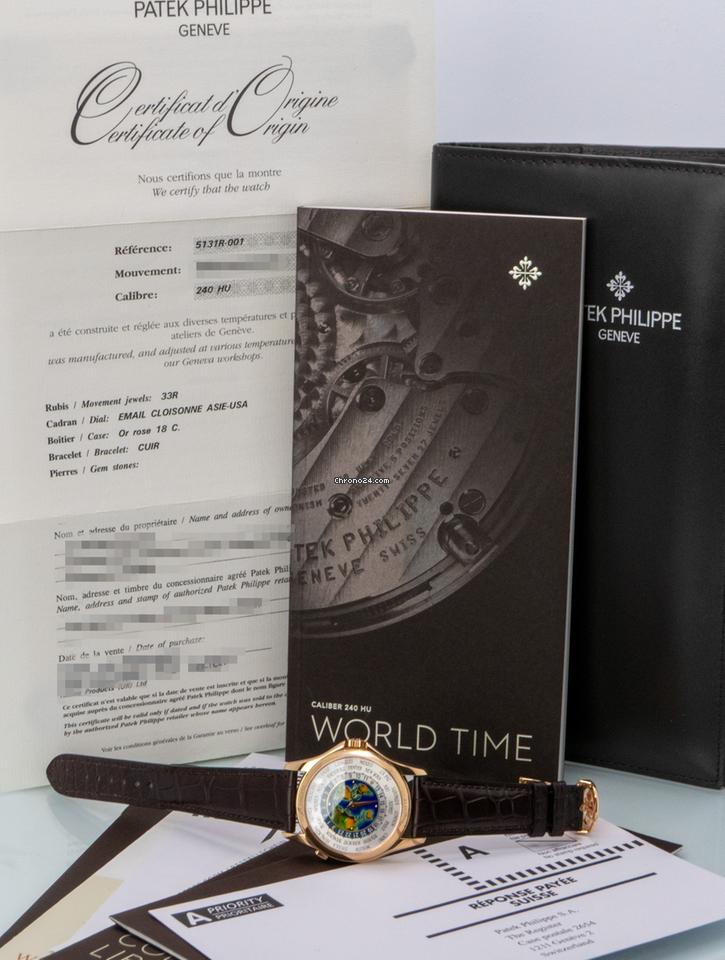 Patek Philippe World Time 5131R-001 Full set Pre-owned 2016