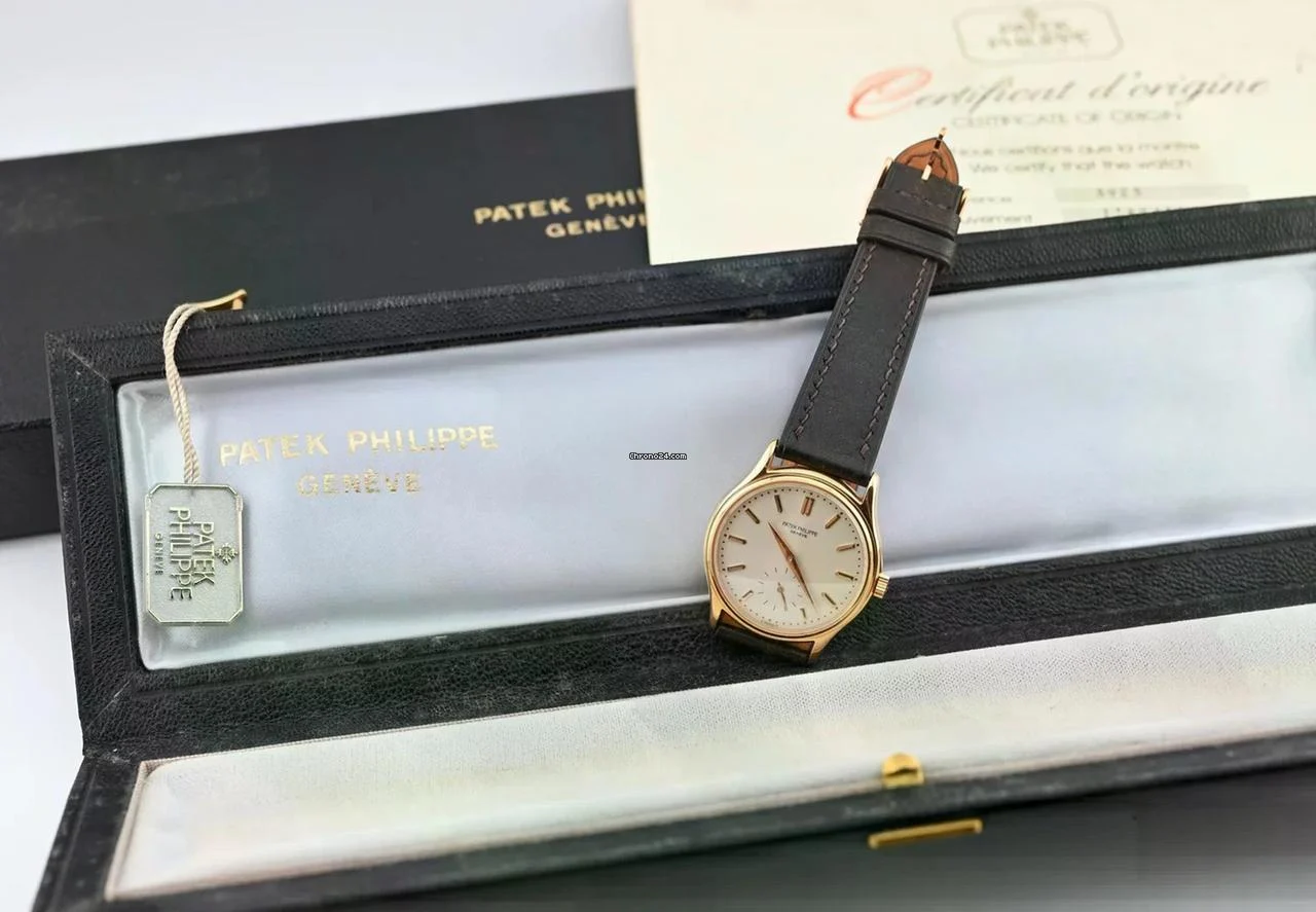 Patek Philippe Calatrava Box & Papers, Rose Gold, Early accent dial