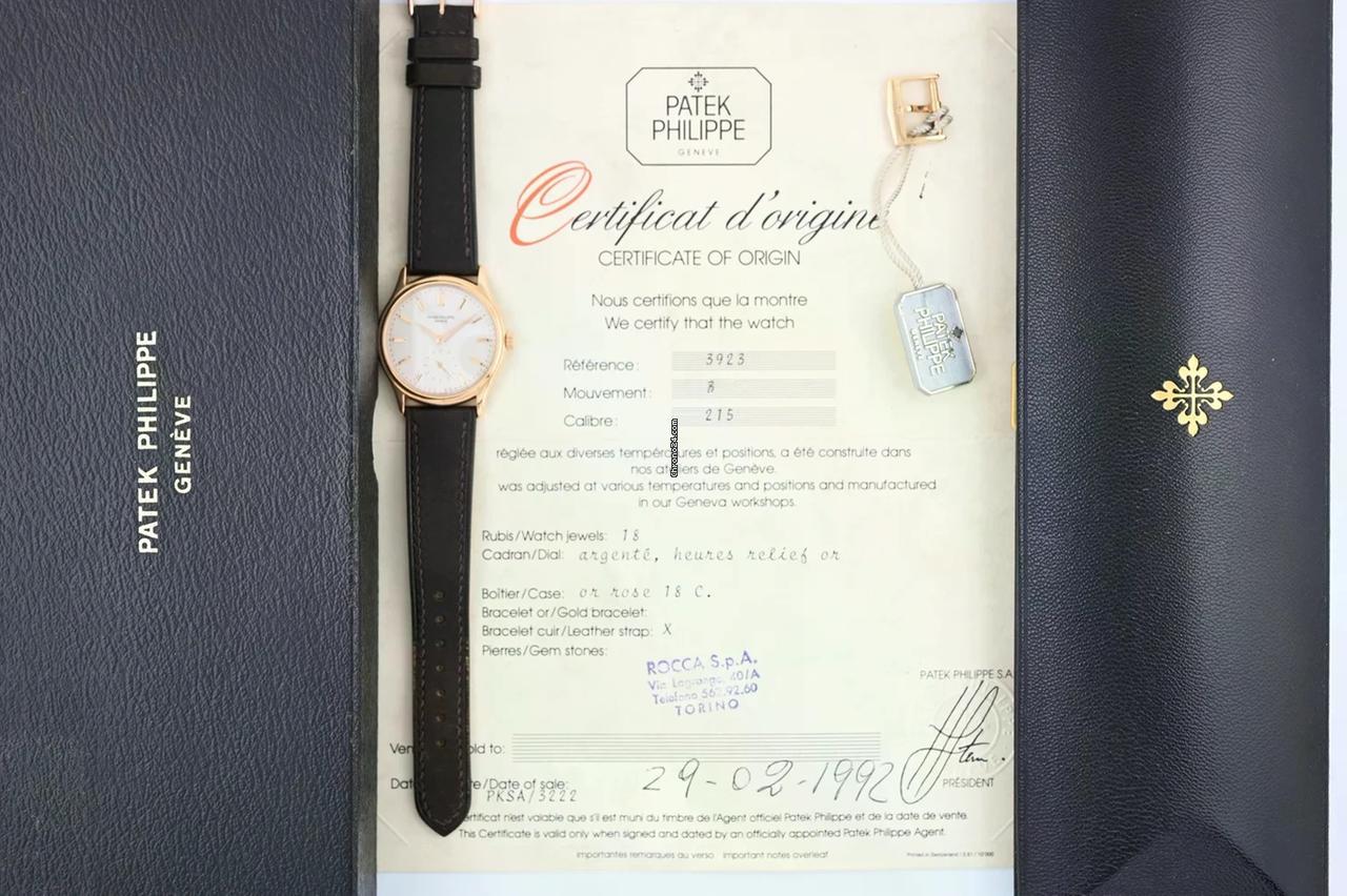 Patek Philippe Calatrava Box & Papers, Rose Gold, Early accent dial