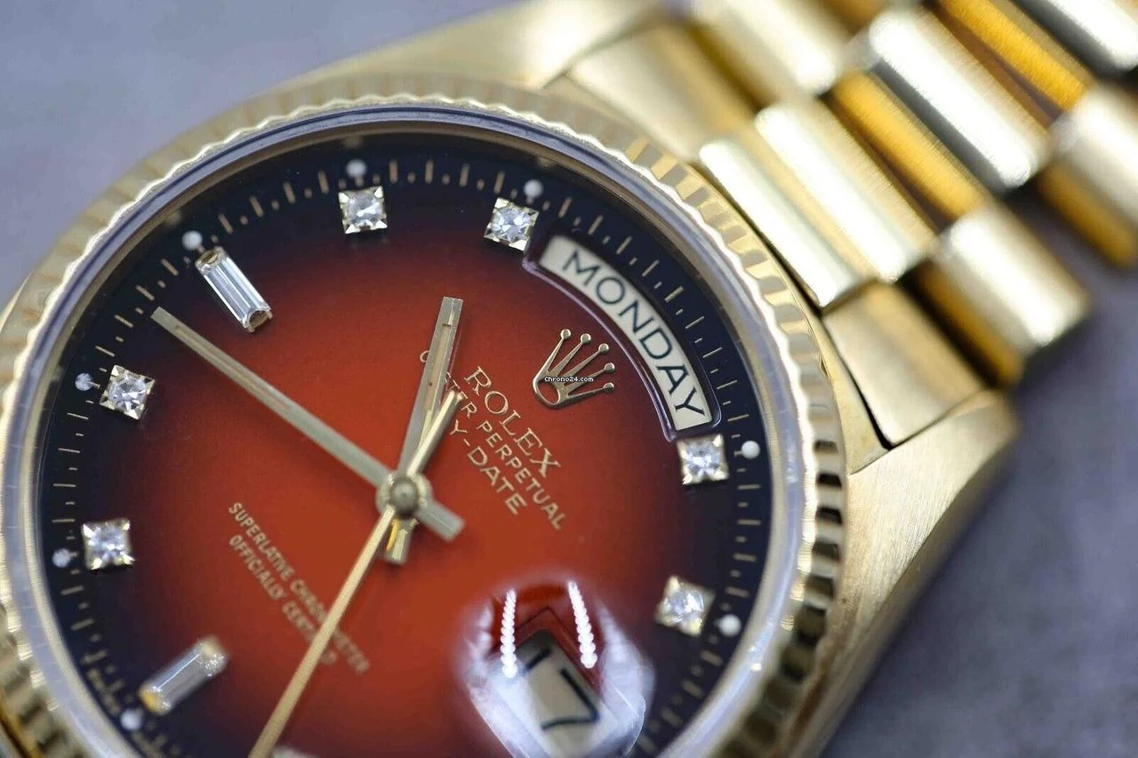 Rolex Day-Date 36 18038 Red Vignette Diamond Dial 18K 36mm 3 Rolex Day-Date 36 18038 Red Vignette Diamond Dial 18K 36mm