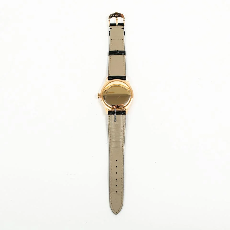 Rolex Cellini Dual Time Rose Gold Brown Dial 50525
