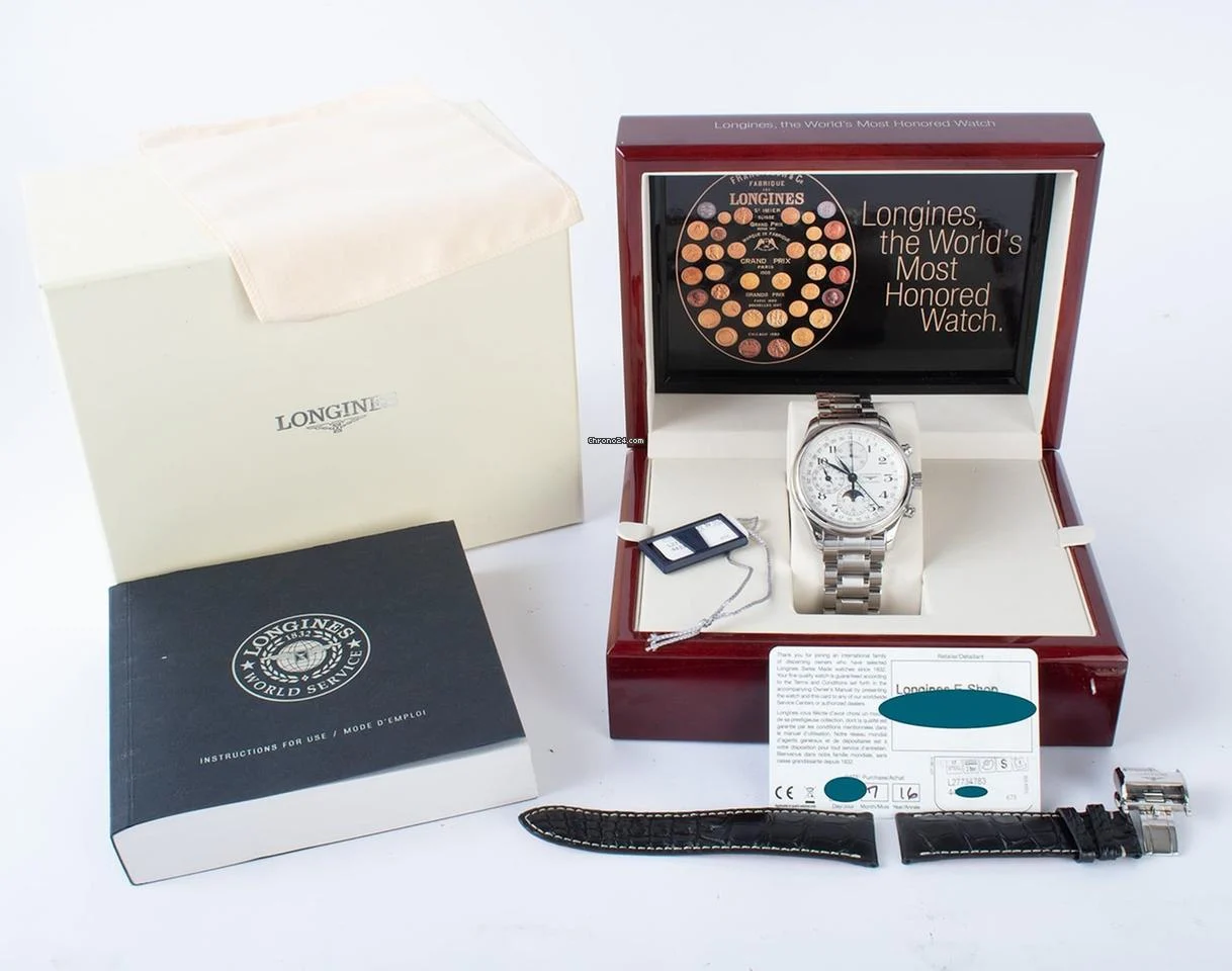 Longines Master Collection Automatic Chronograph 2016 Full Set L2.773.4.78.3 Steel 42mm