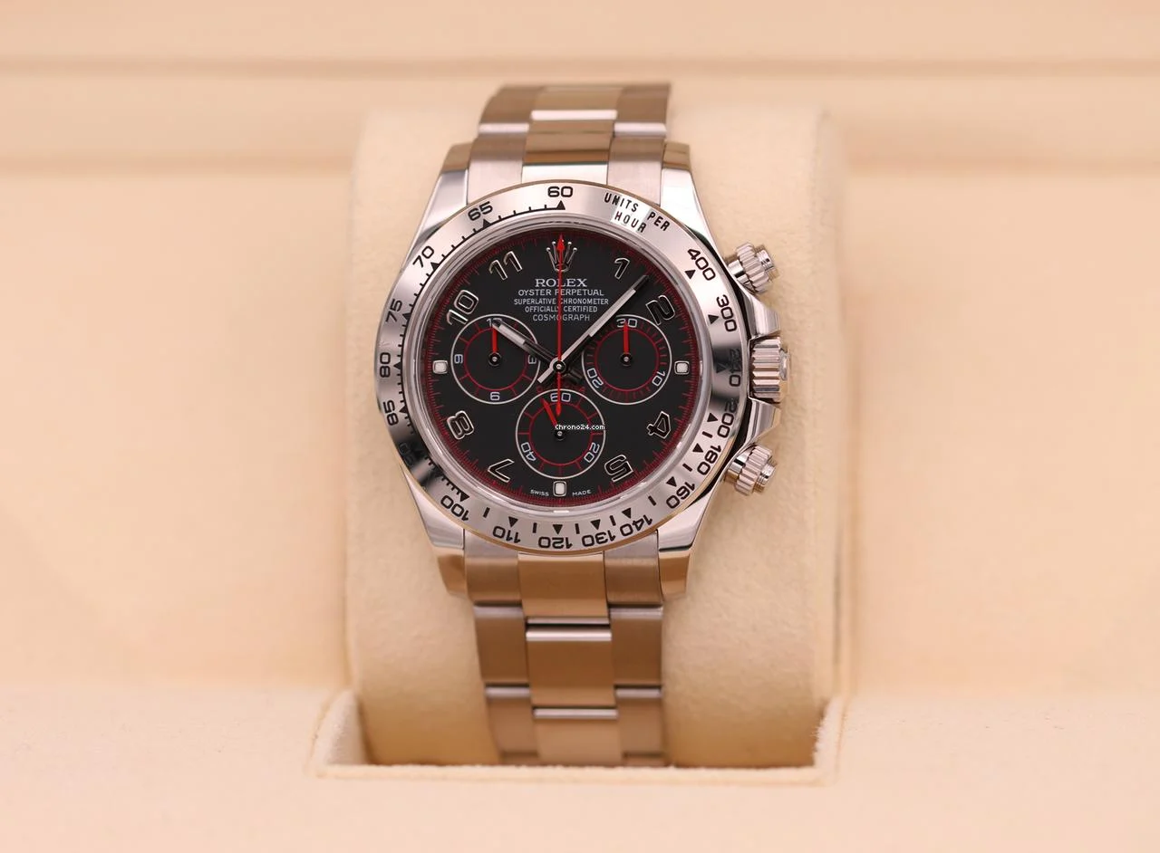 Rolex Daytona White Gold Black Racing Dial