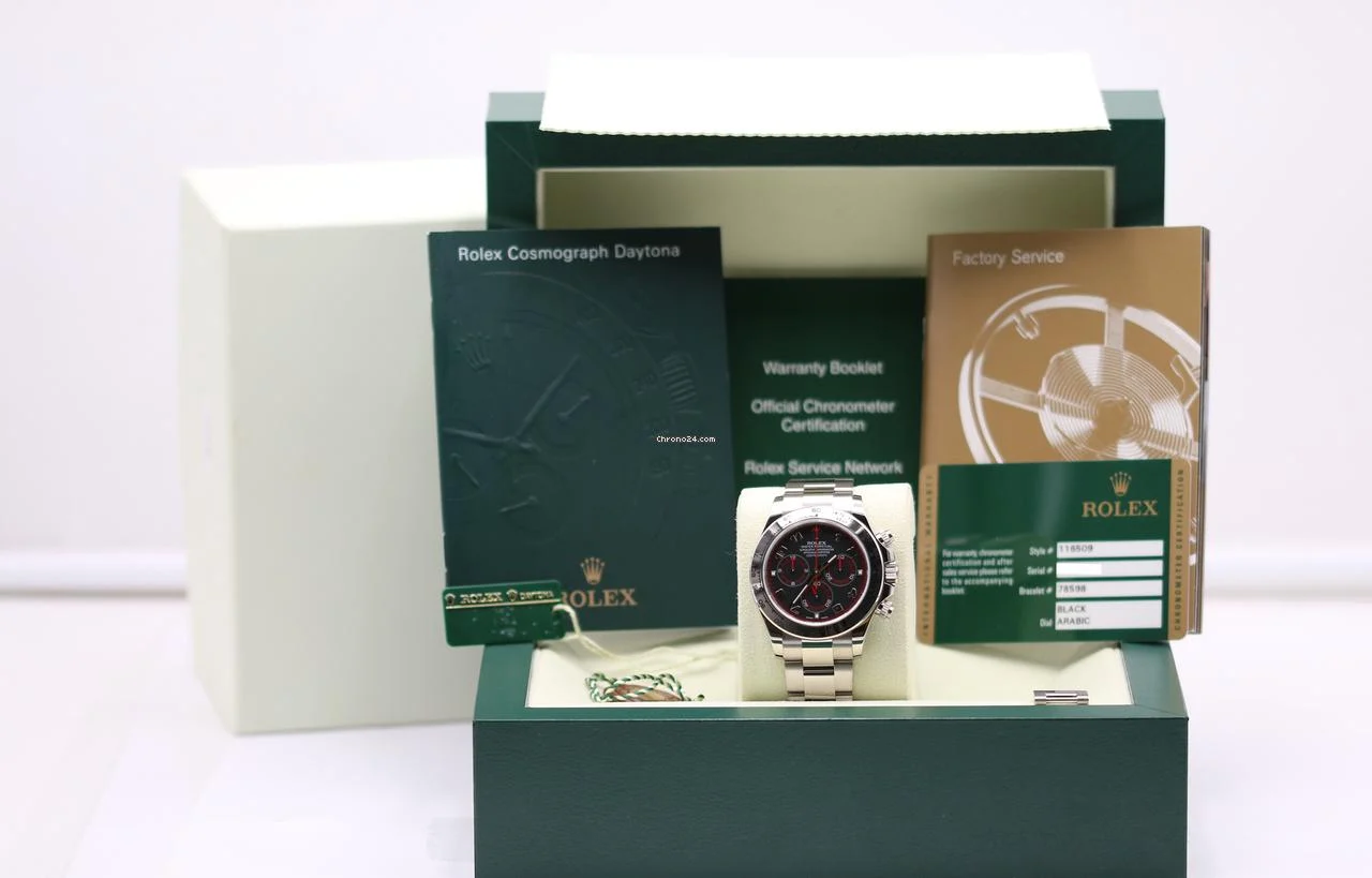 Rolex Daytona White Gold Black Racing Dial