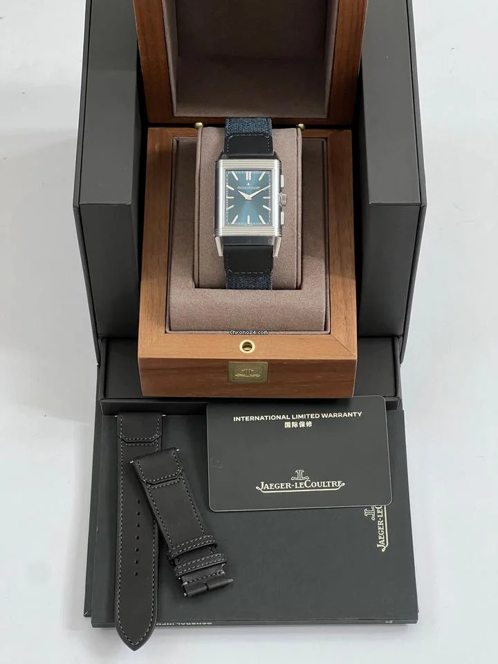 Jaeger-LeCoultre Reverso Tribute New 2025 Chronograph Steel Blue Dial Q389848J Brand New, Full Set