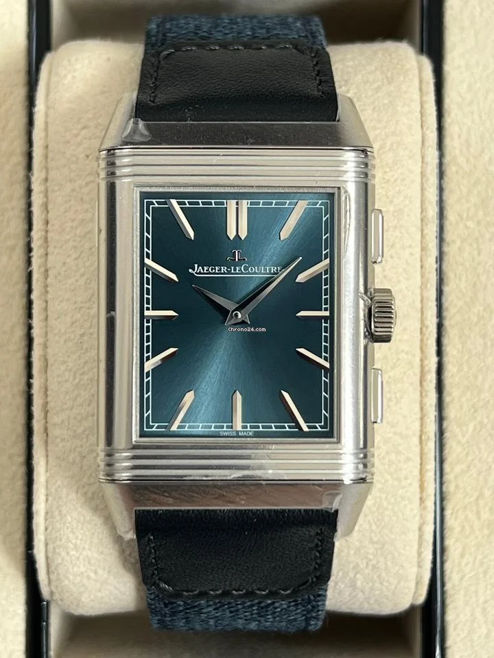 Jaeger-LeCoultre Reverso Tribute New 2025 Chronograph Steel Blue Dial Q389848J Brand New, Full Set