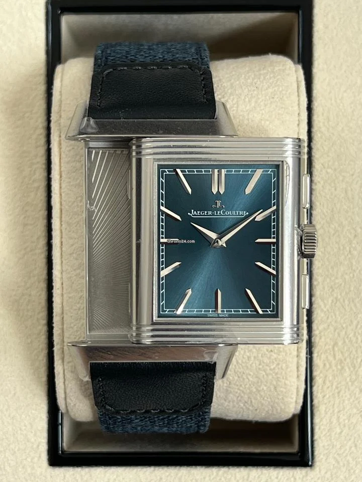 Jaeger-LeCoultre Reverso Tribute New 2025 Chronograph Steel Blue Dial Q389848J Brand New, Full Set