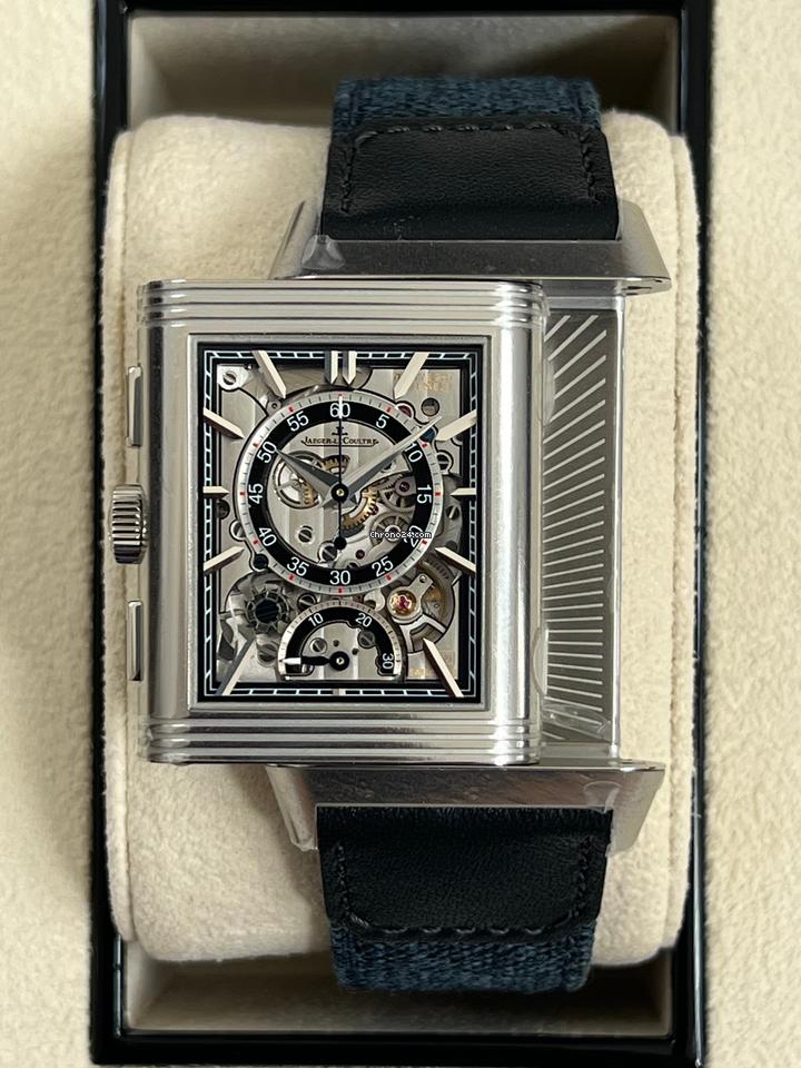 Jaeger-LeCoultre Reverso Tribute New 2025 Chronograph Steel Blue Dial Q389848J Brand New, Full Set