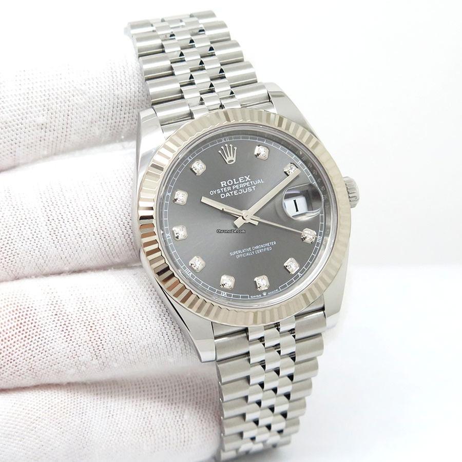 Rolex 126334 Datejust 41 with Slate Diamond Dial on Jubilee