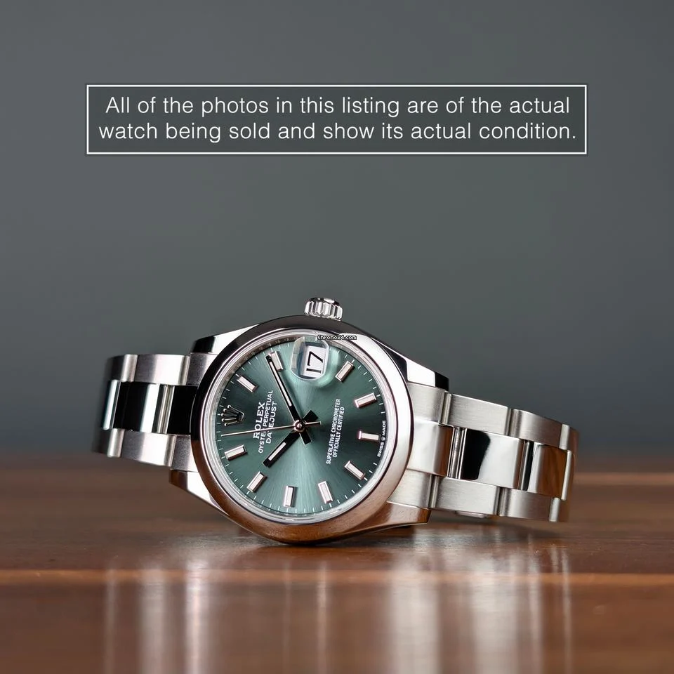 Rolex Datejust 31 Complete Set Mint Green Dial