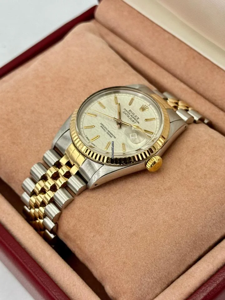 Rolex 1987 Datejust 36mm 16013 Two-Tone Jubilee Ivory Anniversary Dial