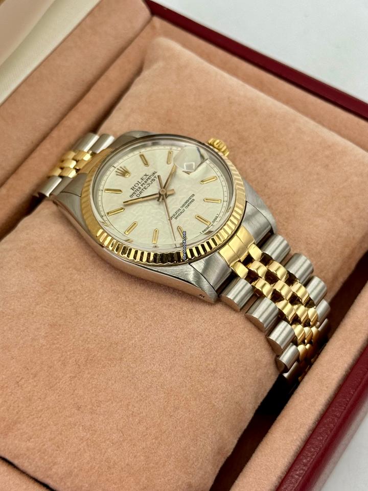 Rolex 1987 Datejust 36mm 16013 Two-Tone Jubilee Ivory Anniversary Dial