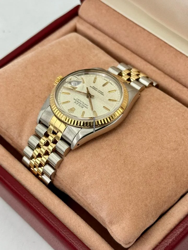 Rolex 1987 Datejust 36mm 16013 Two-Tone Jubilee Ivory Anniversary Dial