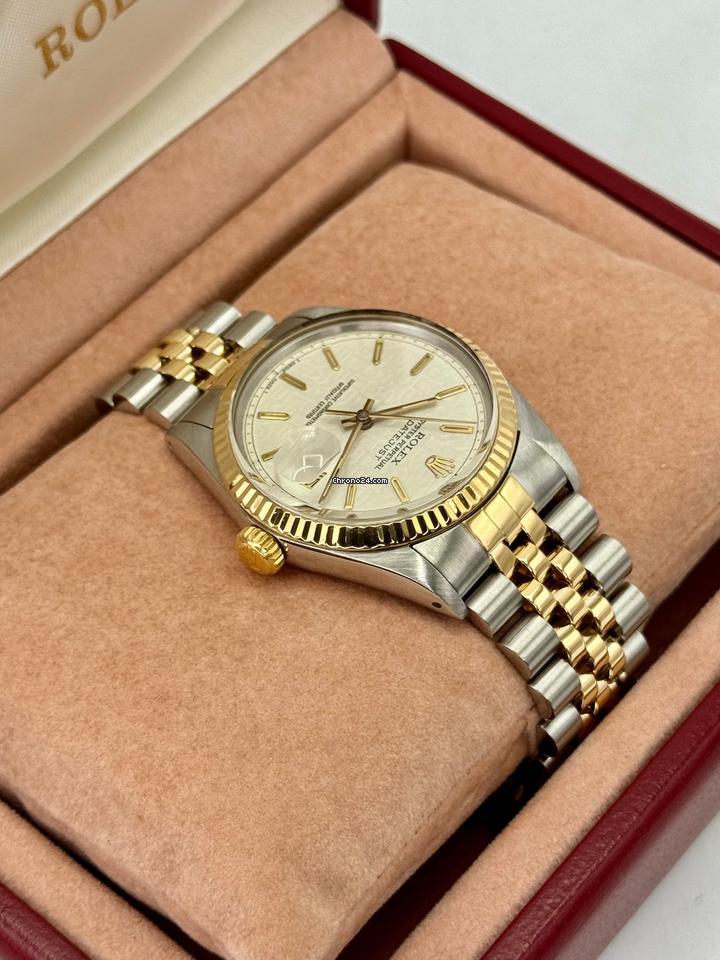 Rolex 1987 Datejust 36mm 16013 Two-Tone Jubilee Ivory Anniversary Dial
