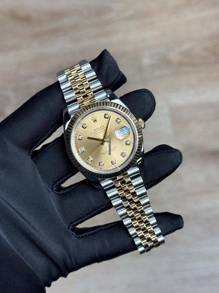 Rolex Datejust 41 2016 LikeNew 126333 Datejust 41 Champagne Diamond Flu Jubile