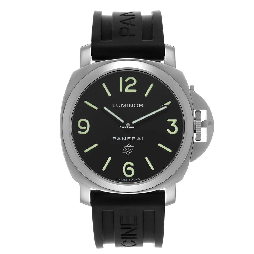 Panerai Luminor Steel Black Dial Mens Watch PAM01000