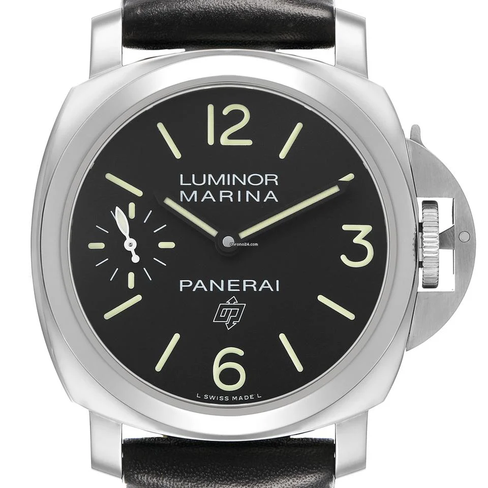 Panerai Luminor Marina 44mm Steel Black Dial Mens Watch PAM00776