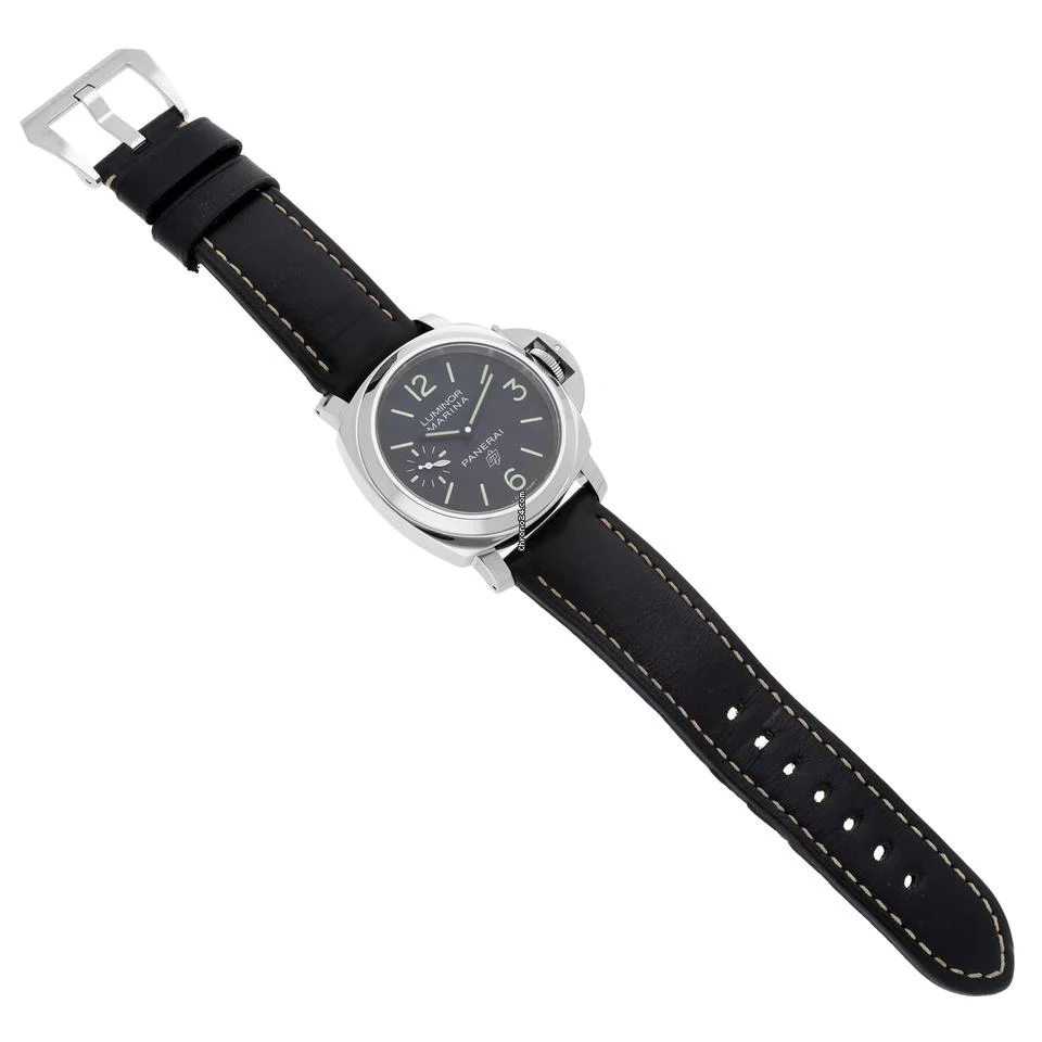 Panerai Luminor Marina 44mm Steel Black Dial Mens Watch PAM00776