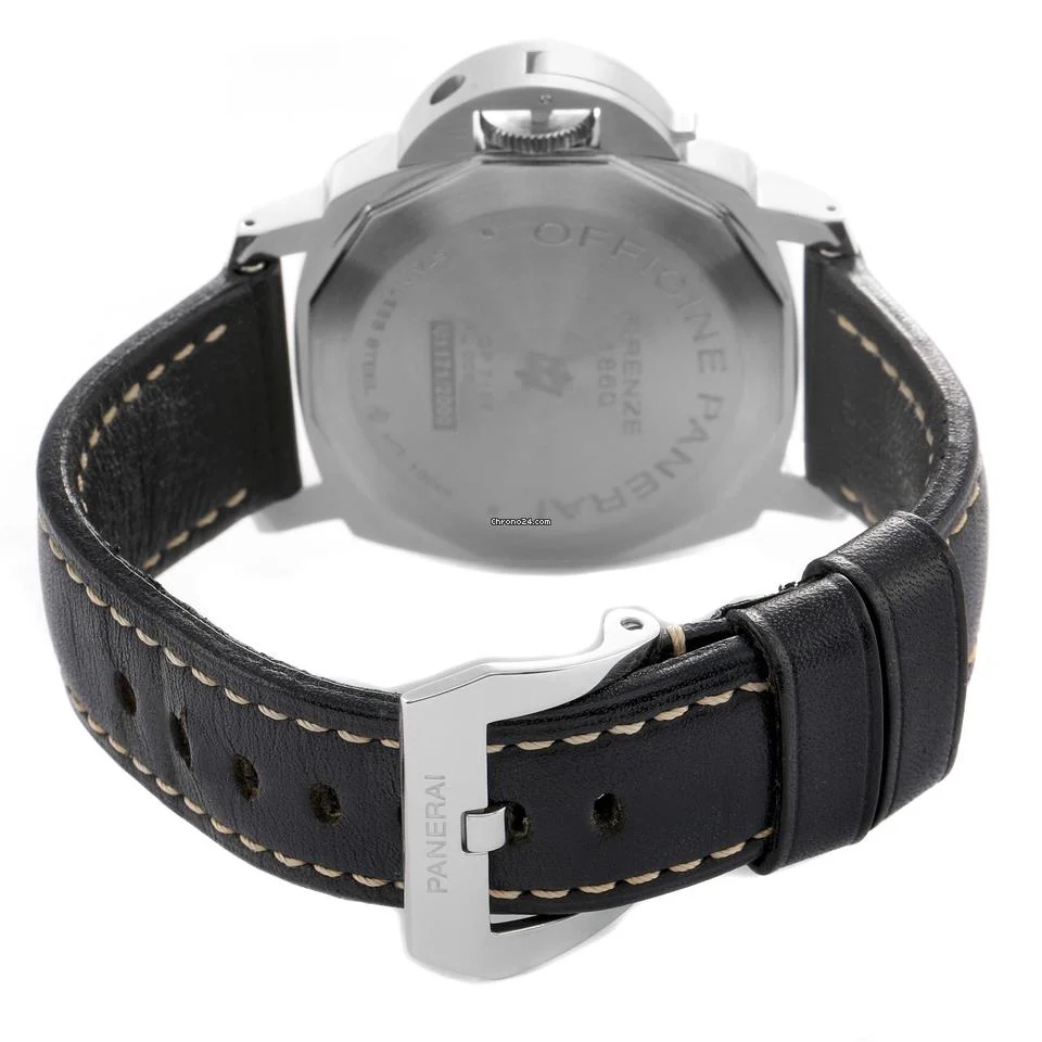 Panerai Luminor Marina 44mm Steel Black Dial Mens Watch PAM00776