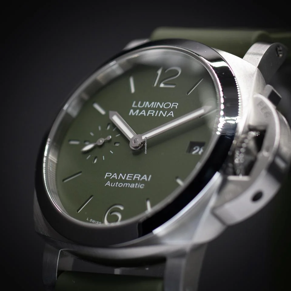 Panerai Luminor Marina Quaranta Verde Militare READY TO SHIP WITH 5 STRAPS!