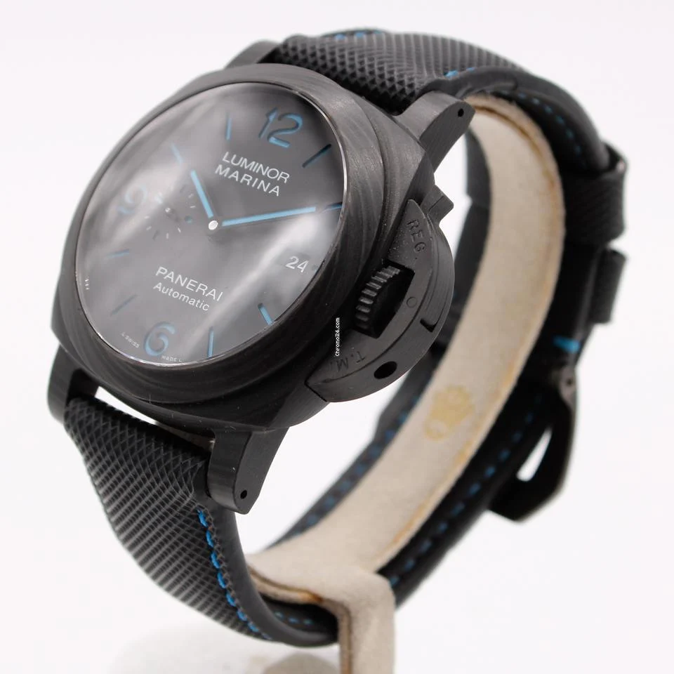 Panerai Luminor Marina Carbotech 44mm Black Blue PAM01661 Strap Automatic