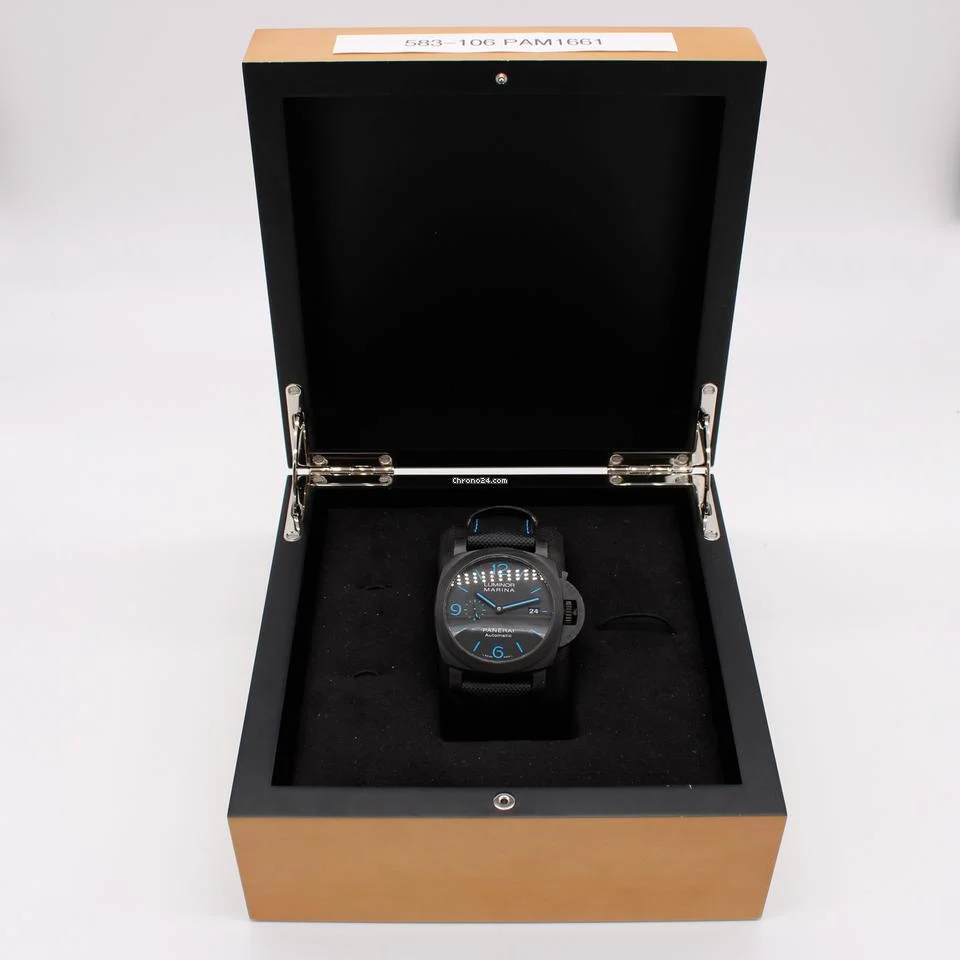 Panerai Luminor Marina Carbotech 44mm Black Blue PAM01661 Strap Automatic 8 Panerai Luminor Marina Carbotech 44mm Black Blue PAM01661 Strap Automatic