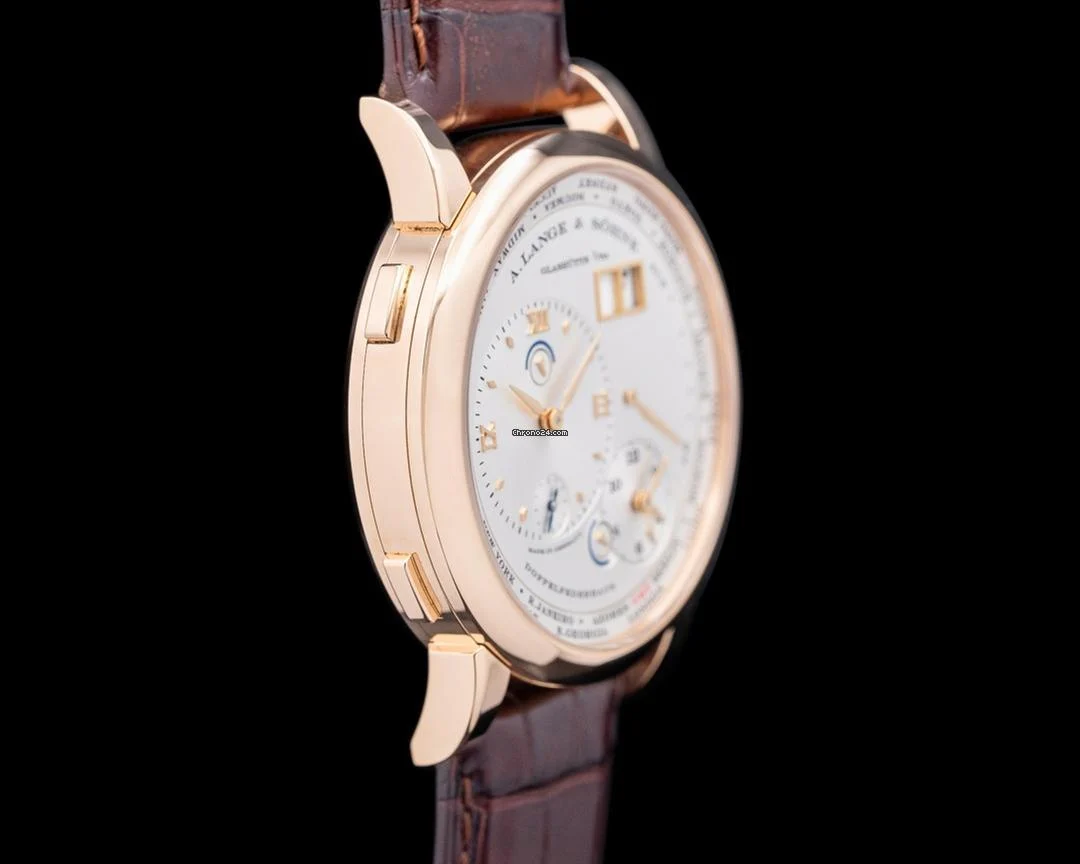 A. Lange & S?hne 116.032 Lange 1 Time Zone 18K Rose Gold Silver Dial