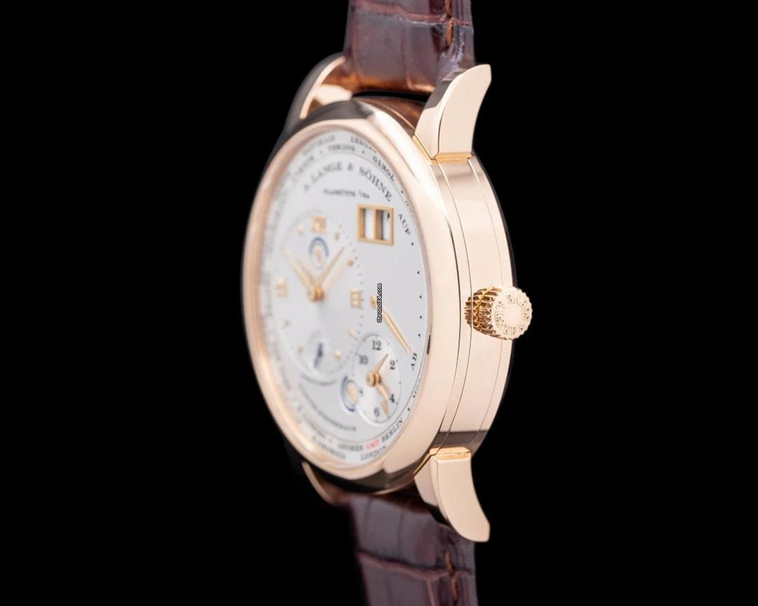 A. Lange & S?hne 116.032 Lange 1 Time Zone 18K Rose Gold Silver Dial