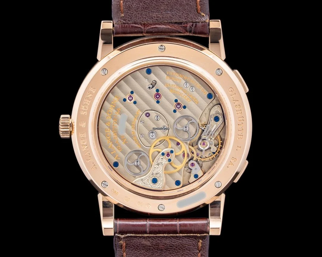 A. Lange & S?hne 116.032 Lange 1 Time Zone 18K Rose Gold Silver Dial